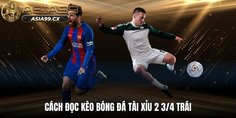 Cách đọc kèo bóng đá tài xỉu 2 3/4 trái